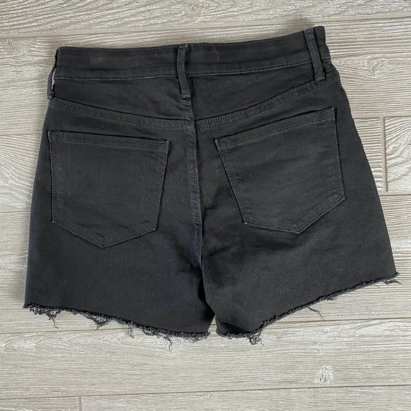💜 Old Navy Black High Rise Secret Slim Pocket Denim Shorts 6 - Picture 4 of 10
